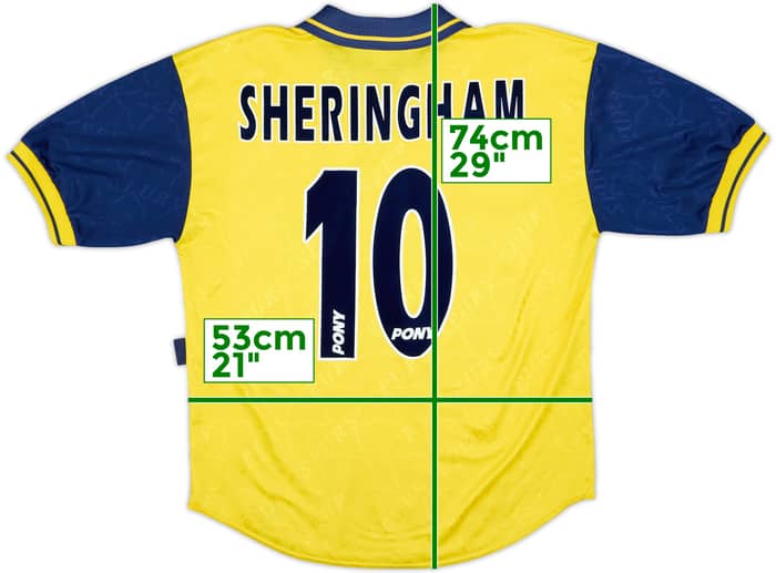 1995-97 Tottenham Third Shirt Sheringham #10 - 7/10 - (M)