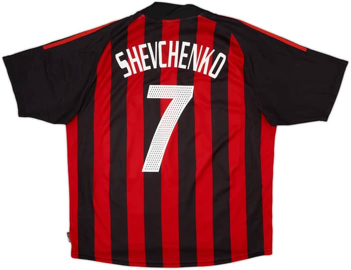 2002-03 AC Milan Home Shirt Shevchenko #7 - 5/10 - (XL)