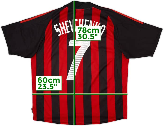 2002-03 AC Milan Home Shirt Shevchenko #7 - 5/10 - (XL)