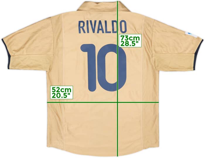 2001-03 Barcelona Away Shirt Rivaldo #10 - 7/10 - (M)