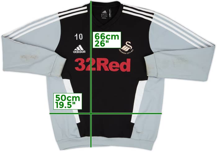 2010-11 Swansea Player Issue adidas Sweat Top #10 (A. Orlandi) - 6/10 - (L)