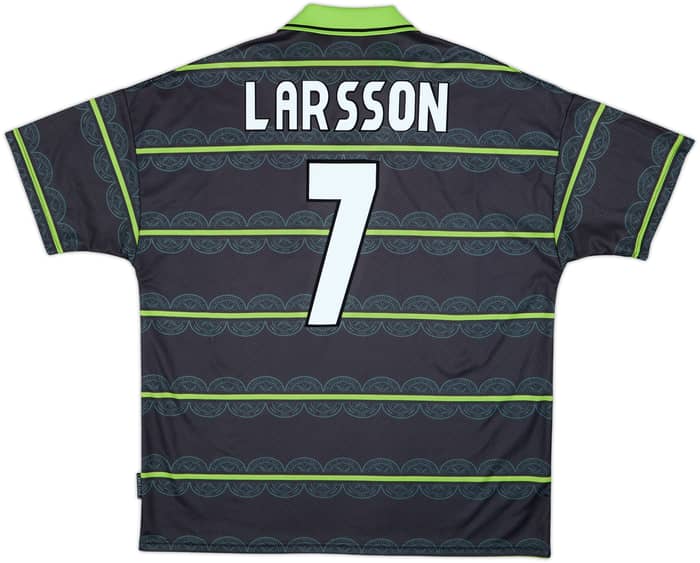 1998-99 Celtic Away Shirt Larsson #7 - 10/10 - (XXL)