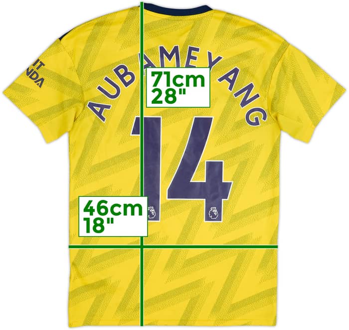 2019-20 Arsenal Away Shirt Aubameyang #14 - 8/10 - (S)