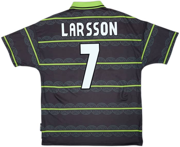 1998-99 Celtic Away Shirt Larsson #7 - 7/10 - (L)