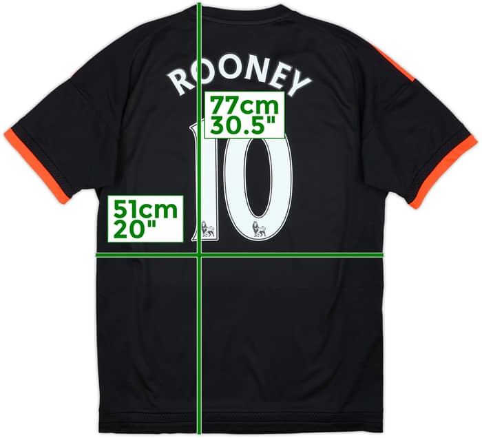 2015-16 Manchester United Third Shirt Rooney #10 - 6/10 - (L)