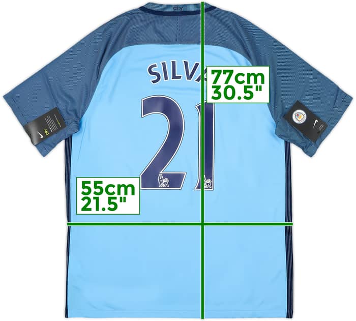 2016-17 Manchester City Home Shirt Silva #21 (L)