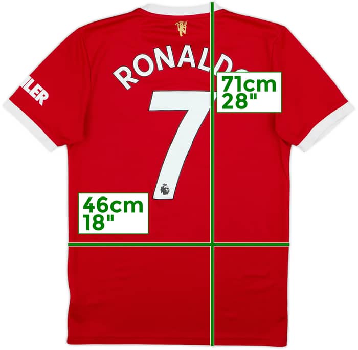 2021-22 Manchester United Home Shirt Ronaldo #7 - 8/10 - (S)