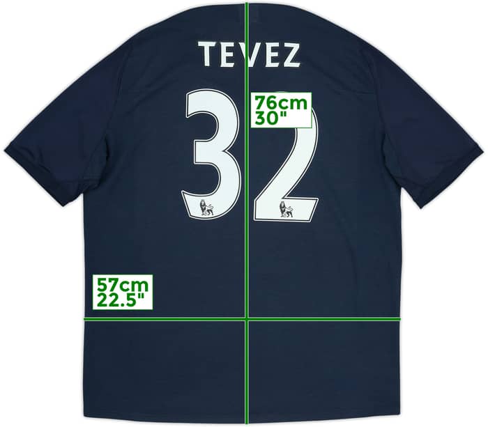 2010-12 Manchester City Away Shirt Tevez #32 - 7/10 - (XL)