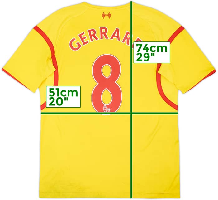 2014-15 Liverpool Away Shirt Gerrard #8 - 4/10 - (M)