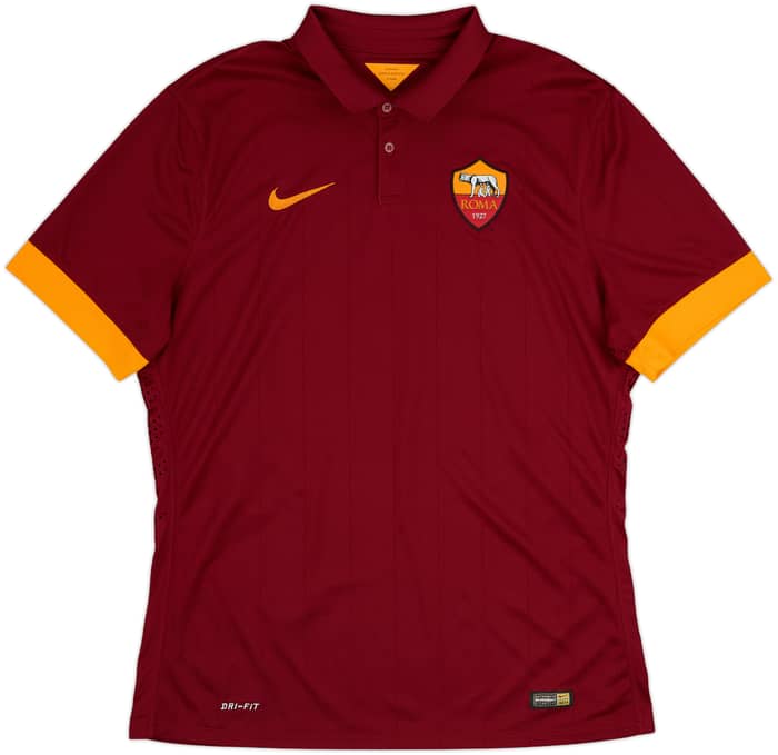 2014-15 Roma Authentic Home Shirt De Rossi #16 - 10/10 - (XL)