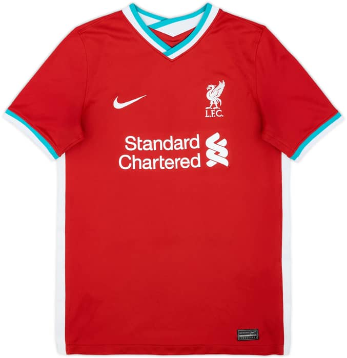 2020-21 Liverpool Home Shirt M.Salah #11 - 8/10 - (L.Boys)