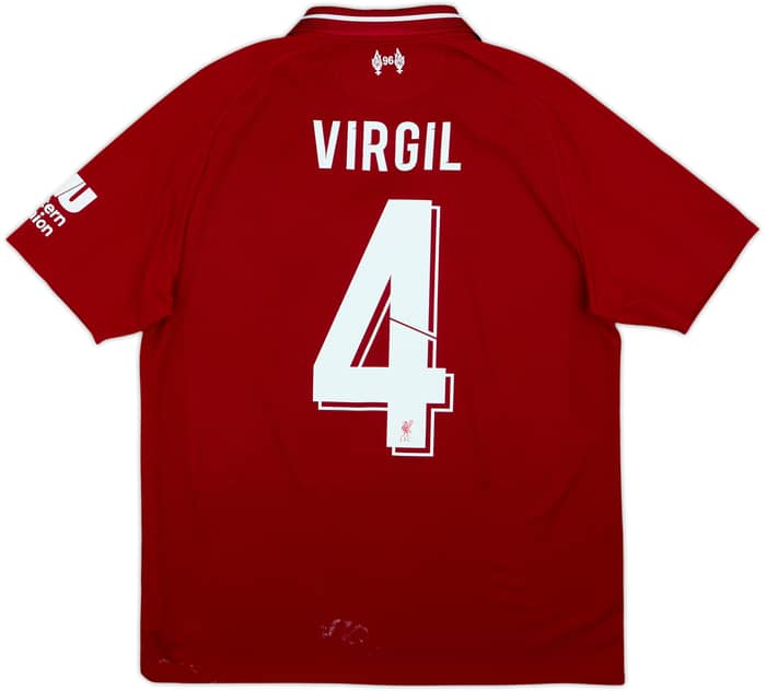 2018-19 Liverpool Home Shirt Virgil #4 - 5/10 - (S)