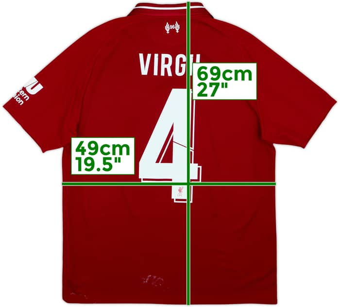 2018-19 Liverpool Home Shirt Virgil #4 - 5/10 - (S)