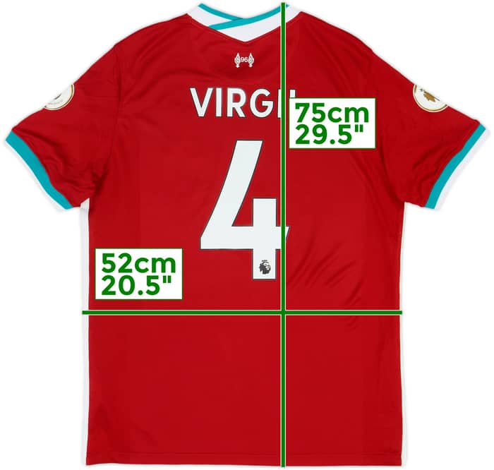 2020-21 Liverpool Home Shirt Virgil #4 - 8/10 - (L)