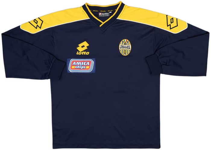2000-02 Hellas Verona Player Issue Lotto Sweat Top - 7/10 - (M)
