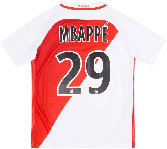 2016-17 Monaco Home Shirt Mbappe #29 - 7/10 - (13-15 Years)