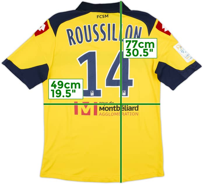 2012-13 Sochaux Home Shirt Roussillon #14 - 8/10 - (L)