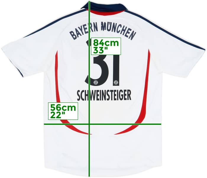 Camiseta de visitante del Bayern Munich 2006-07 Schweinsteiger #31 - 6/10 - (L)