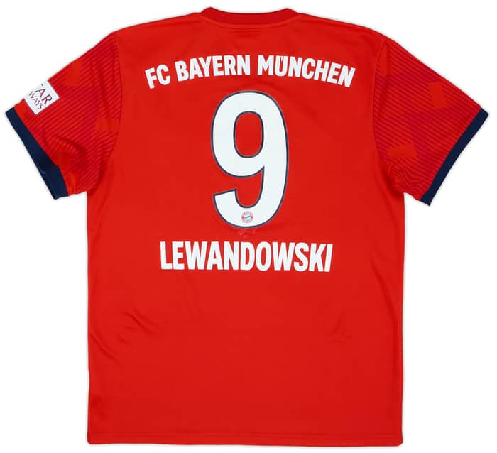 2018-19 Bayern Munich Home Shirt Lewandowski #9 - 6/10 - (M)