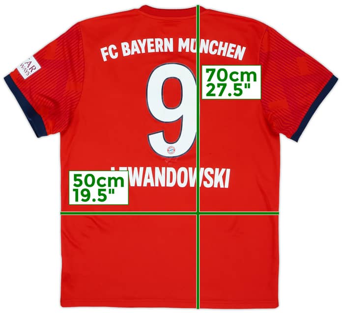 2018-19 Bayern Munich Home Shirt Lewandowski #9 - 6/10 - (M)