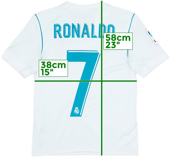 2017-18 Real Madrid Home Shirt Ronaldo #7 - 6/10 - (M.Boys)
