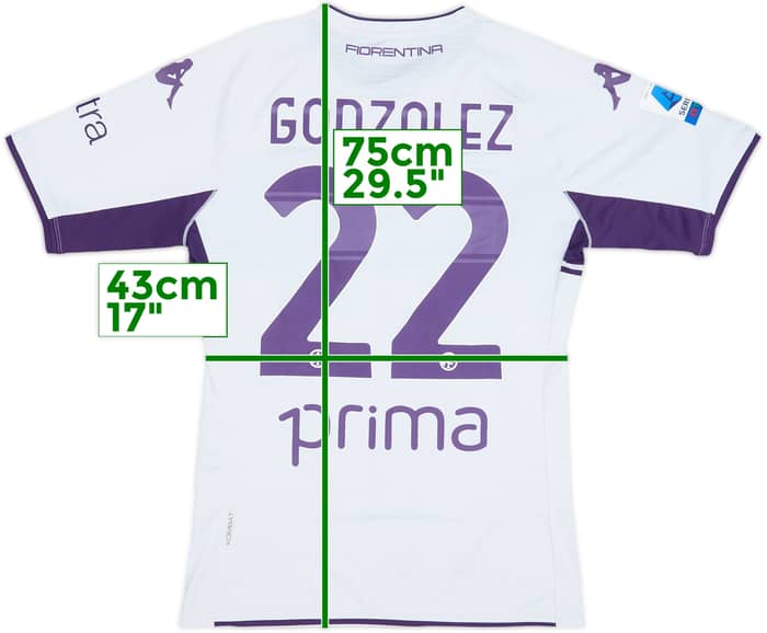 2021-22 Fiorentina Away Shirt Gonzalez #22 - 6/10 - (L)