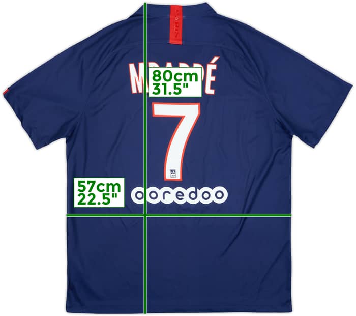 2019-20 Paris Saint-Germain Home Shirt Mbappe #7 - 9/10 - (XL)