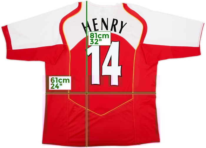 2004-05 Arsenal Camiseta Local Henry #14 - 8/10 - (XXL)