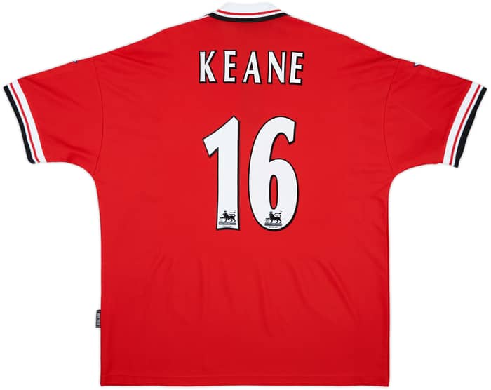 1998-00 Manchester United Home Shirt Keane #16 - 10/10 - (XXL)