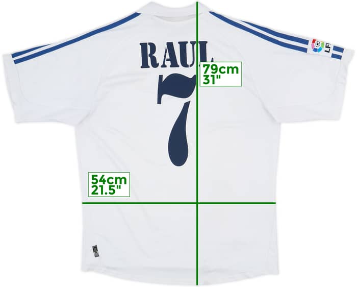 2001 Real Madrid Home Shirt Raul #7 - 5/10 - (L)