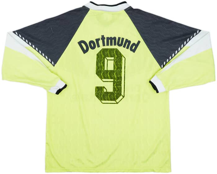 1990-91 Borussia Dortmund Home L/S Shirt #9 - 6/10 - (L)