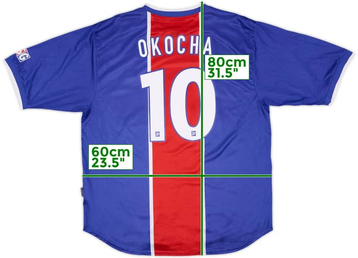 1999-00 Paris Saint-Germain Home Shirt Okocha #10 - 8/10 - (XL)
