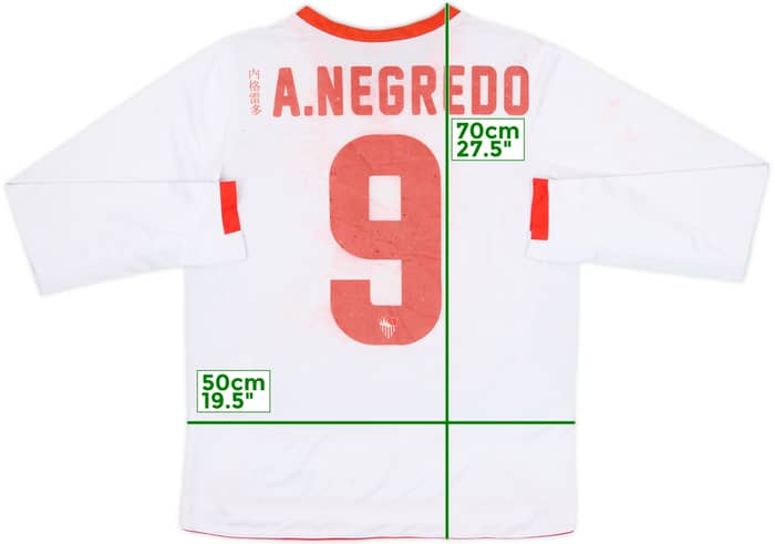 2011-12 Sevilla European Home L/S Shirt A. Negredo #9 - 4/10 - (M)