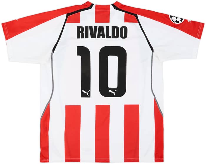 2005-06 Olympiakos Home Shirt Rivaldo #10 - 9/10 - (XL)