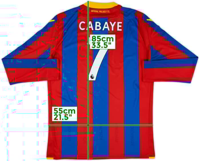2017-18 Crystal Palace Home L/S Shirt Cabaye #7 - 7/10 - (XXL)