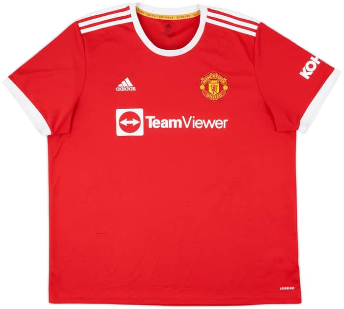 2021-22 Manchester United Home Shirt B.Fernandes #18 - 9/10 - (XXL)