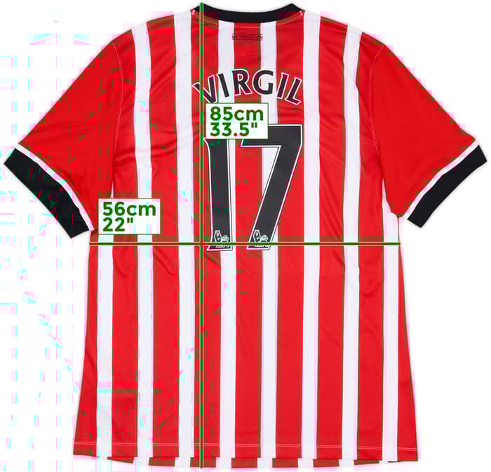 2016-17 Southampton Home Shirt Virgil #17 - 9/10 - (XXL)
