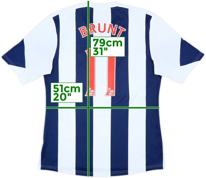 2013-14 West Brom Home Shirt Brunt #11 - 8/10 - (L)