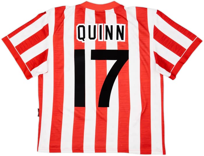 1996-97 Sunderland Home Shirt Quinn #17 - 8/10 - (M)