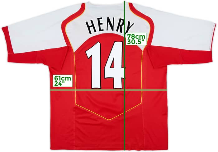 2004-05 Arsenal Home Shirt Henry #14 - 6/10 - (XXL)
