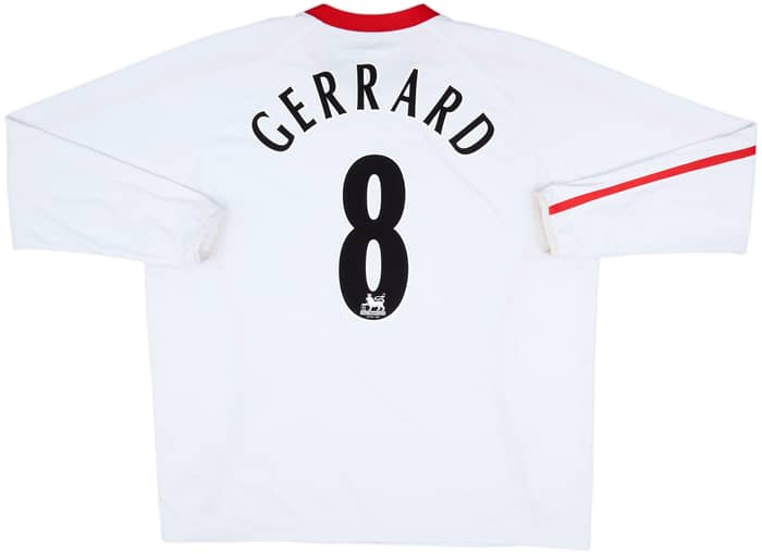 2005-06 Liverpool Away L/S Shirt Gerrard #8 - 9/10 - (XXL)