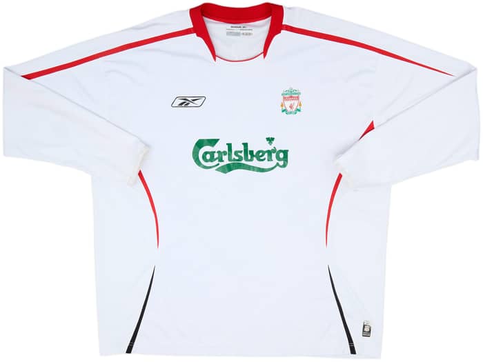 2005-06 Liverpool Away L/S Shirt Gerrard #8 - 9/10 - (XXL)