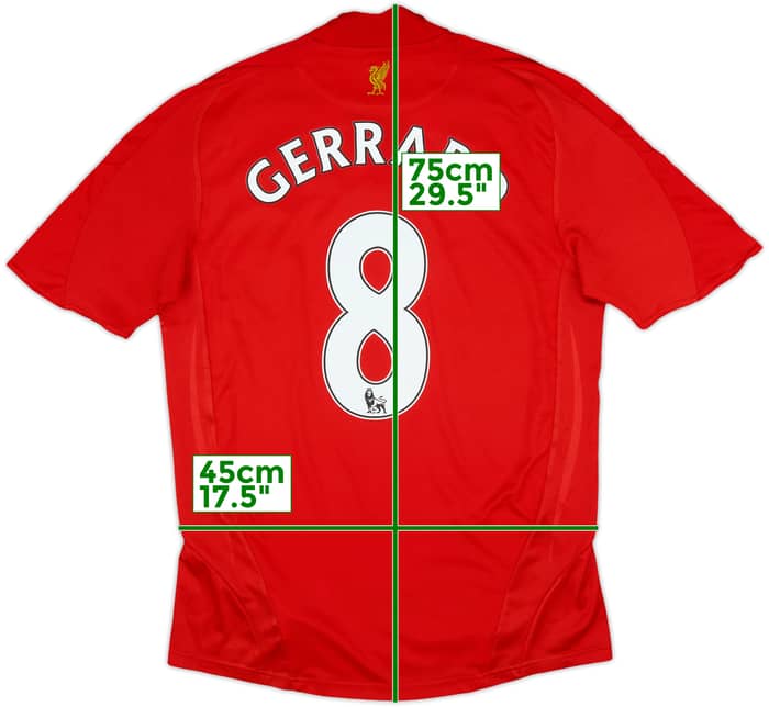 2008-10 Liverpool Home Shirt Gerrard #8 - 5/10 - (S)