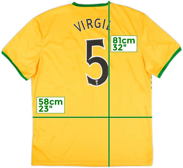 2013-14 Celtic Away Shirt Virgil #5 (XL)