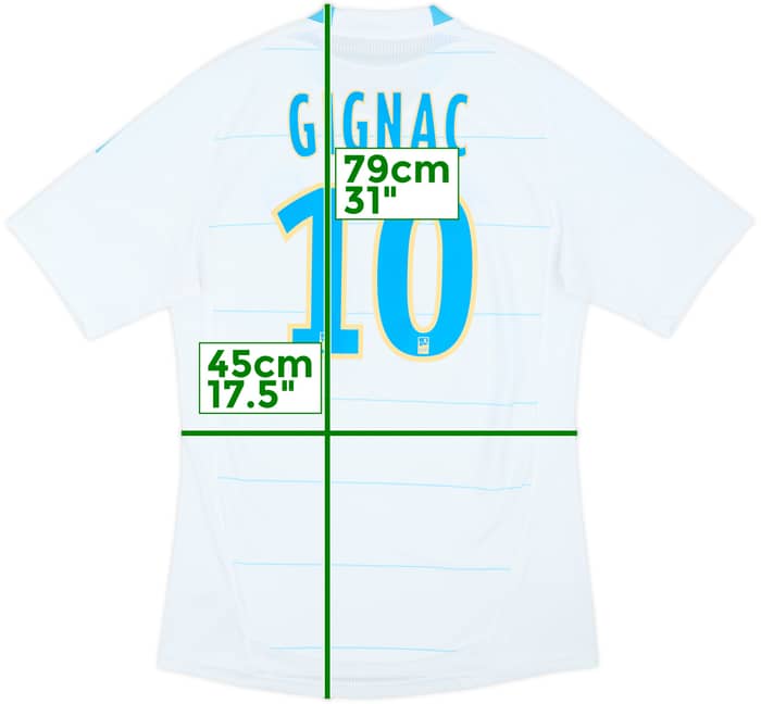 2010-11 Olympique Marseille Home Shirt Gignac #10 - 8/10 - (S)