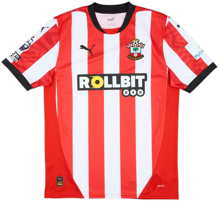 2024-25 Southampton Match Issue Home Shirt Downes #4