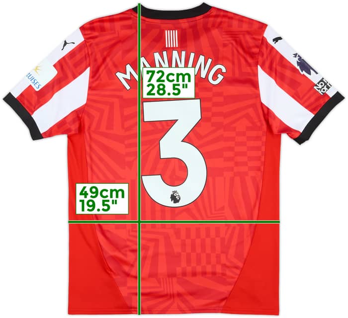 2024-25 Southampton Match Issue Home Shirt Manning #3