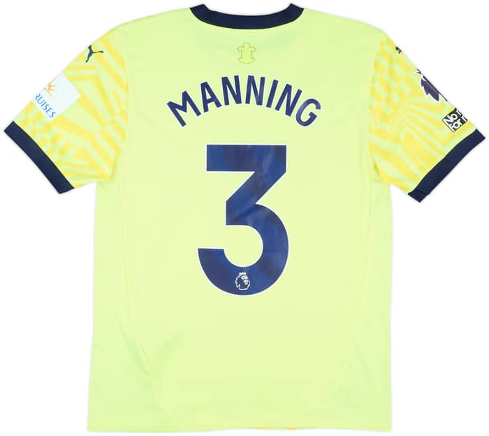2024-25 Southampton Match Worn Away Shirt Manning #3