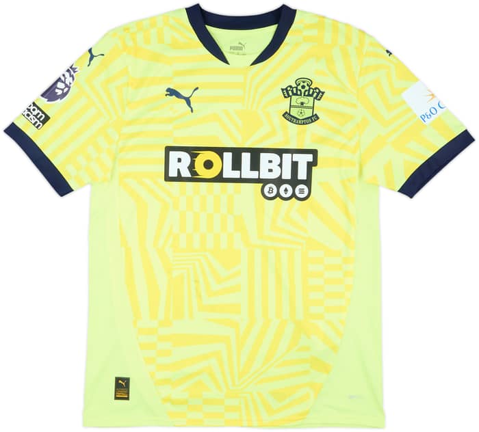 2024-25 Southampton Match Worn Away Shirt Manning #3