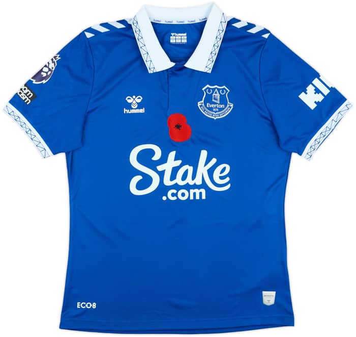 2023-24 Everton Match Issue Home Shirt Hunt #58